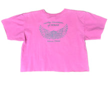 Load image into Gallery viewer, Vintage Cropped Pink Harley Davidson T-Shirt
