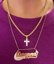 Load image into Gallery viewer, Micro Cross Rope Chain Necklace
