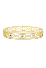 Load image into Gallery viewer, 18k Evil Eye Bangle
