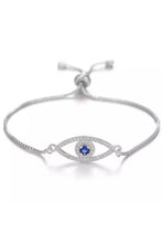 Load image into Gallery viewer, Evil Eye Pull Tie Bracelet
