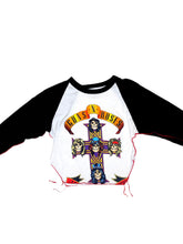 Load image into Gallery viewer, Reworked Vintage Guns N' Roses Raglan T-Shirt
