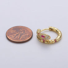 Load image into Gallery viewer, Pavé Snake Huggies
