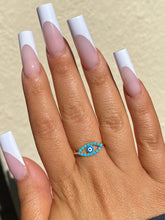 Load image into Gallery viewer, Turquoise Evil Eye Ring in Gold
