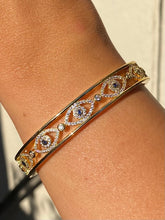 Load image into Gallery viewer, 18k Evil Eye Bangle
