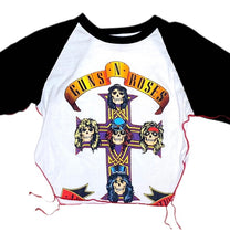 Load image into Gallery viewer, Reworked Vintage Guns N' Roses Raglan T-Shirt
