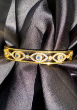 Load image into Gallery viewer, 18k Evil Eye Bangle

